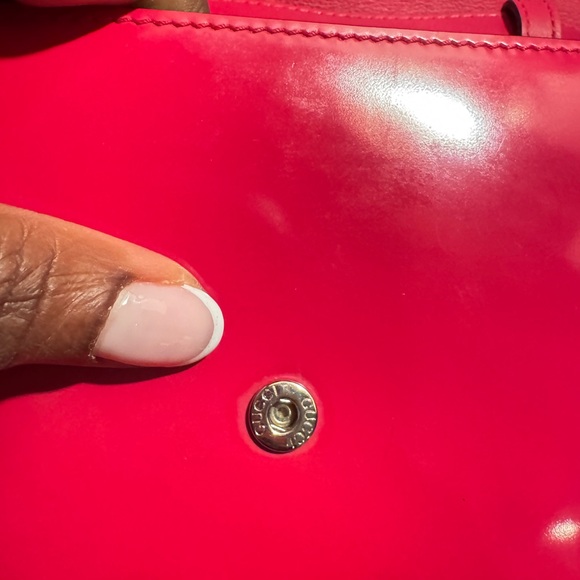 Gucci Red Leather wallet bag with trap - Picture 7 of 9